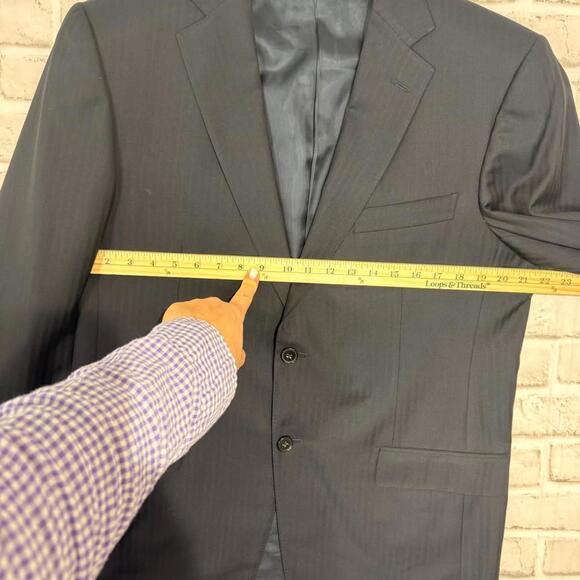 Ermenegildo Zegna 100% Wool Blazer Navy Men's 52R - Picture 4 of 6